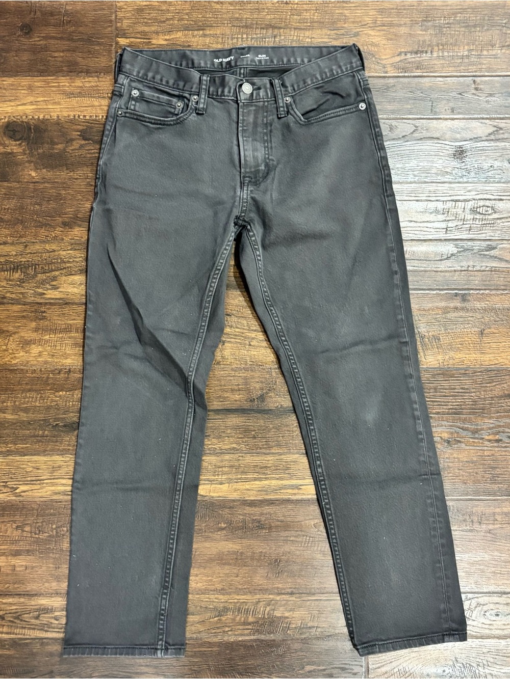 Old Navy Men's Slim Straight Black Denim Jeans 28x28